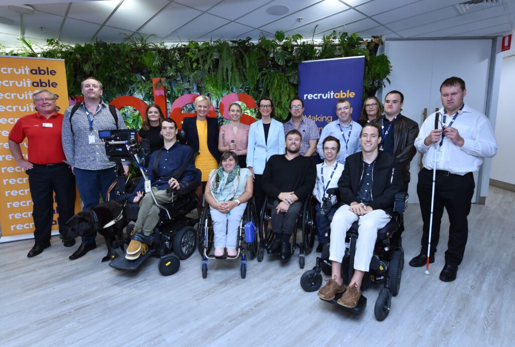 A group picture at the launch of the Recruitable pilot.