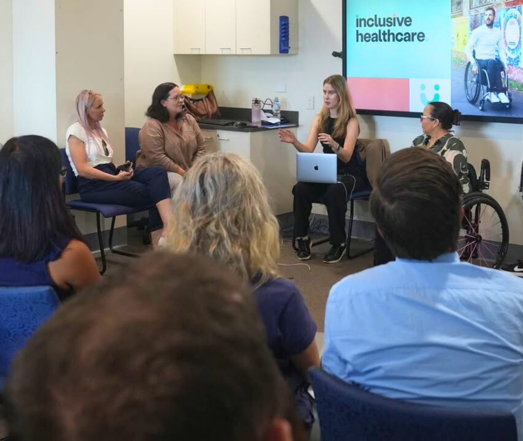 GSA facilitators leading a disability inclusion strategy workshop with workplace leaders.